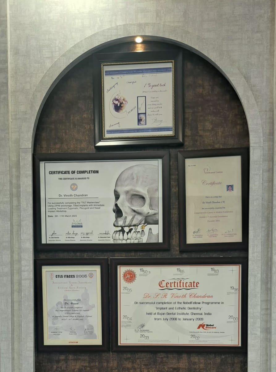 Dr. Vinoth Chandran Award Certificates